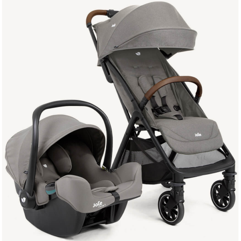 Joie Pact™ pro輕便單手收摺嬰兒手推車配 i-Snug 2 出行套裝 (石灰色)